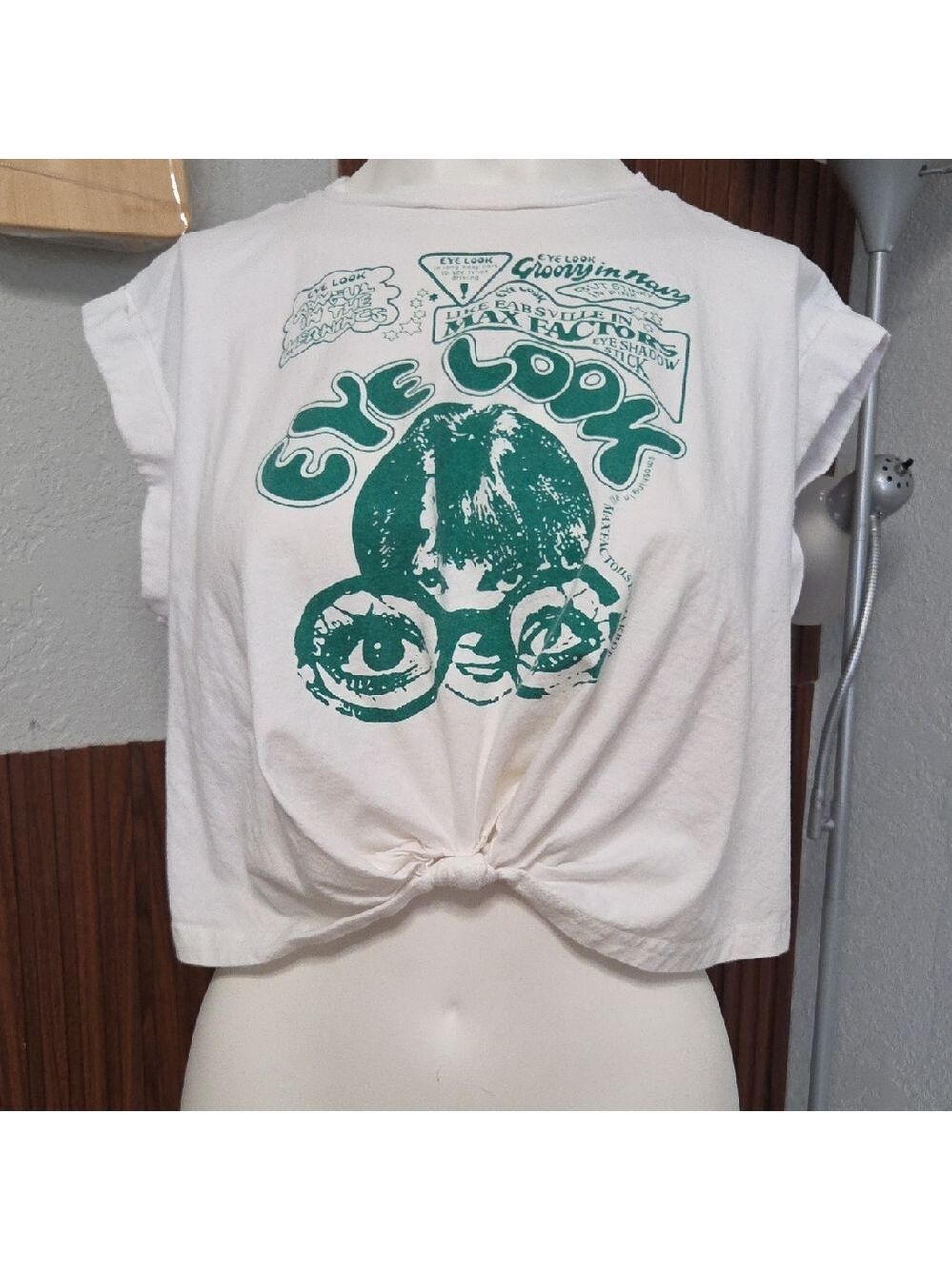 Micas Girls  White Graphic Crop Top. Xlarge Sx [1837]